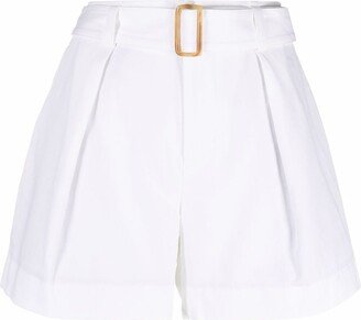 Belted Flared Shorts