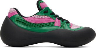 Green & Pink Bumper Hike Sneakers