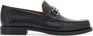 Gancini leather loafers-AC