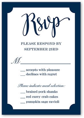 Rsvp Cards: Simple Shimmer Wedding Response Card, Blue, Matte, Signature Smooth Cardstock, Square
