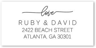 Address Labels: Cursive Style Address Label, White, Address Label, Matte