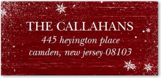 Address Labels: Wooden Picture Frame Address Label, Red, Address Label, Matte