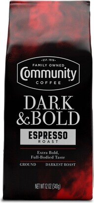 Community Coffee Dark & Bold Premium Dark Roast Ground Coffee - 12oz-AA