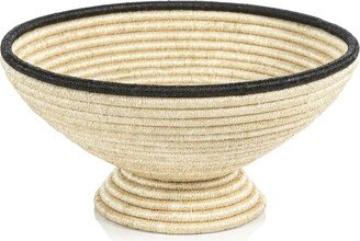 Matera 15 Diameter Coiled Abaca Footed Bowl - 15 x 7.5