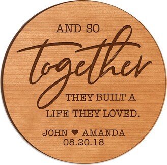 Lazy Susan | Turntable Stand Personalized Wedding Gift For Couple Wooden-AB