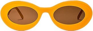 Paula's Ibiza Oval Sunglasses in Yellow