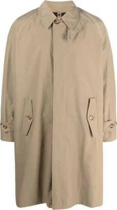 Concealed-Fastening Cotton Trench Coat