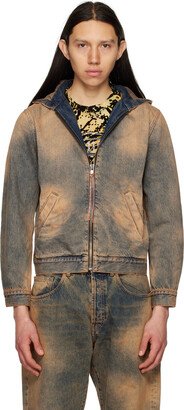 Brown Hooded Denim Jacket