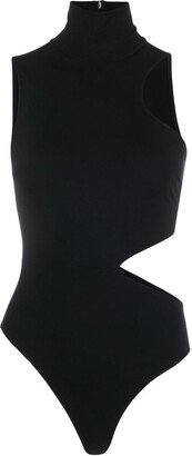 High neck cut-out bodysuit