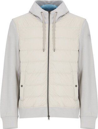 Zip-Up Hooded Drawstring Down Jacket