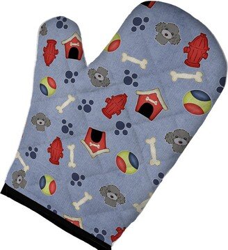 Dog House Collection Silver Gray Poodle Oven Mitt