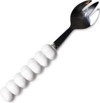 by Laura Johnson Signature White Knob Serving Fork