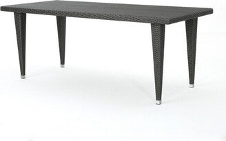 Dominica 6.25' Rectangular Wicker Dining Table - Gray