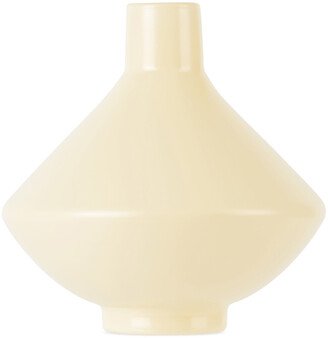 Los Objetos Decorativos Yellow Glass Vanilla Vase