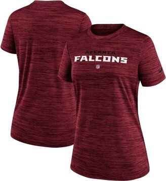 Women's Red Atlanta Falcons Sideline Velocity Performance T-shirt