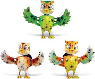 Owl Refrigerator Bobble Magnets Set of 3 - Multicolor