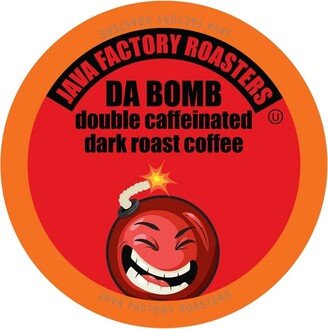 Java Factory Extra Bold Double Caffeinated Coffee Pods, Keurig compatible, Da Bomb, 40 Count