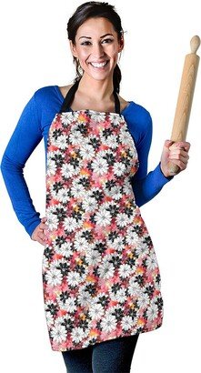 Daisy Flower Pattern Apron - Printed Plant Custom With Name/Monogram Perfect Gift For Lovers