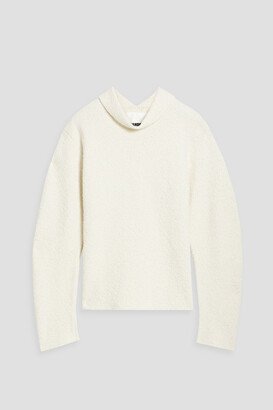 Bouclé-knit turtleneck sweater