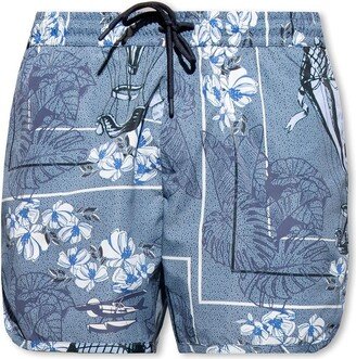 Shorts With A Floral Motif