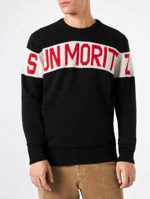 Man Sweater With Sun Moritz Print