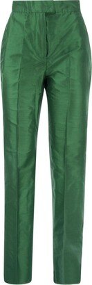 Straight-Leg Taffeta Trousers