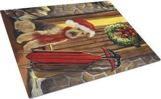 PPP3007LCB Airedale Welcome Home Christmas Glass Cutting Board