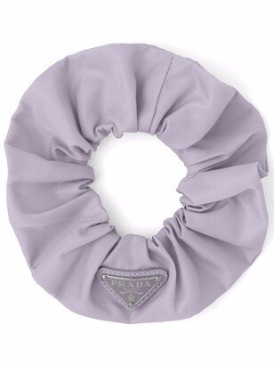 Re-Nylon triangle-logo scrunchie-AB