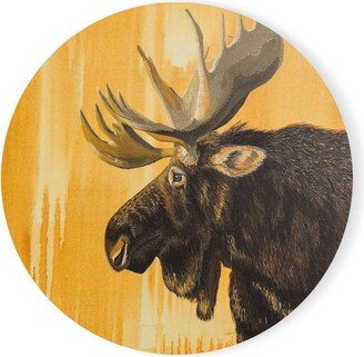 Moose Cork Back Coaster Round