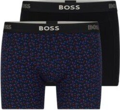 Two-pack of boxer briefs with logo waistbands-AA