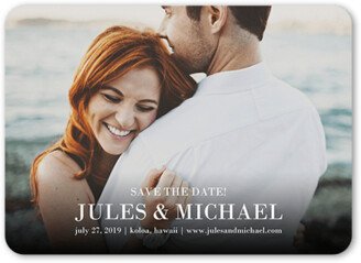 Save The Date Cards: Enchanted Ending Save The Date, Black, Matte, Signature Smooth Cardstock, Rounded