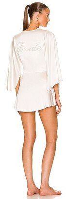 Embroidered Angel Sleeve Robe in Ivory