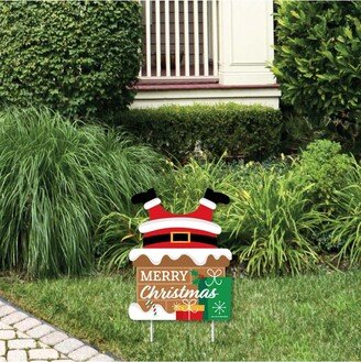 Big Dot Of Happiness Santa Claus Stuck in Chimney - Outdoor Lawn Sign Funny Christmas Yard Sign 1 Pc