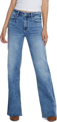 Wash Lab Denim Olivia Raw Hem High Waist Flare Jeans