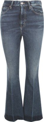 Logo Patch Flared Jeans-AI