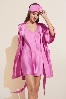 Inez Washable Silk Short Robe-AA