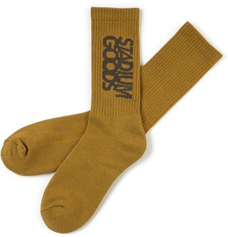 STADIUM GOODS® logo Mocha crew socks