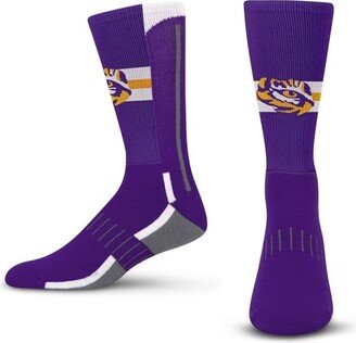 LSU Tigers NCAA LSU Tiger Streak Team Color Crew Sock - L