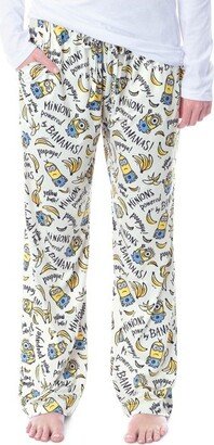 Despicable Me Womens' Minions Powered By Bananas Sleep Pajama Pants (XXX-Large) White