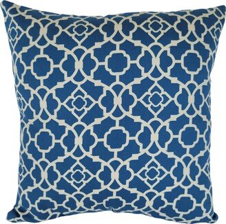 Decorative Pillow Cover | Waverly Lovely Lattice Navy & Beige With Zipper Living Room Bedroom Throw