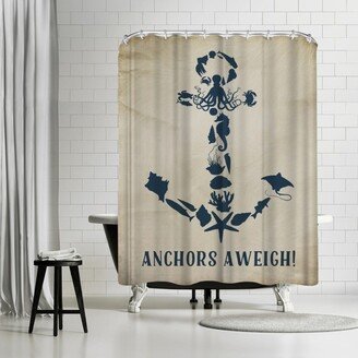 71 x 74 Shower Curtain, Anchors Aweigh 1 by Samantha Ranlet