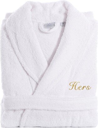 Home Textiles Embroidered His/Hers Terry Bathrobe