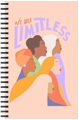 Notebooks: Limitless Woman - Bright Pastels Notebook, 5X8, Pink