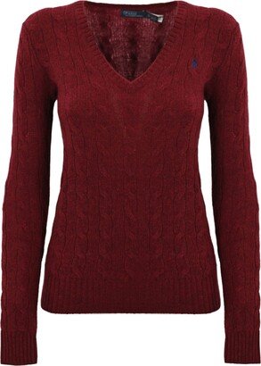 Woven V-neck Sweater-AA