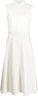 A-line linen midi dress