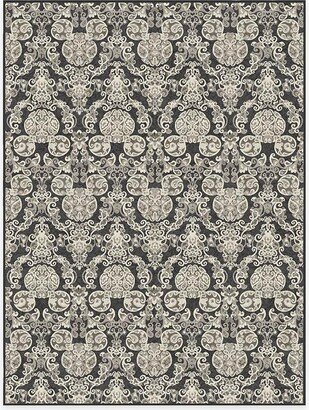 Mickey Damask Charcoal Rug