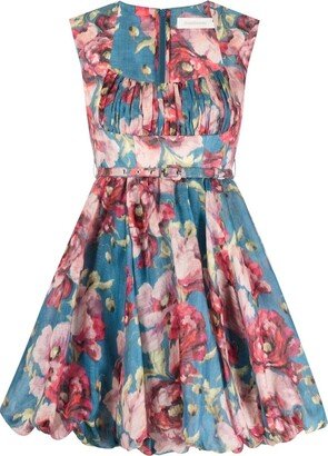 Floral-Print Minidress