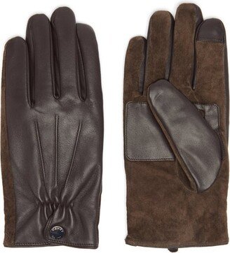 Wool-lined Touchscreen Leather Gloves