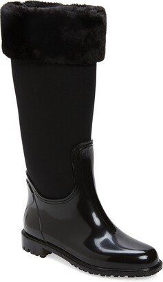 WET KNOT Tatum Waterproof Faux Fur Trim Knee High Boot