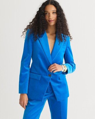 Petite nipped-in blazer in stretch velvet